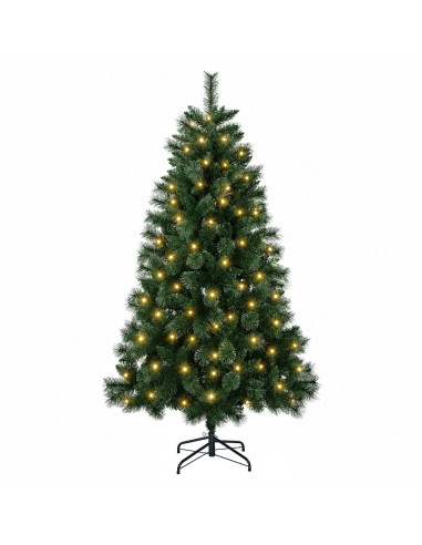 Albero di Natale artificiale 150 cm 150 LED Bianco caldo