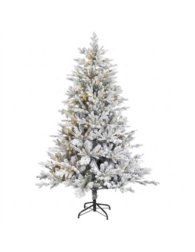 Albero di Natale Artificiale con Rami Pieghevoli 150 cm 150 LED