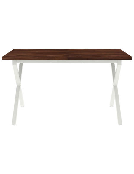 Tavolo da pranzo con bordo vivo 140 x 70 x 75 cm