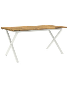 Tavolo da pranzo con bordo vivo 160 x 80 x 75 cm 2