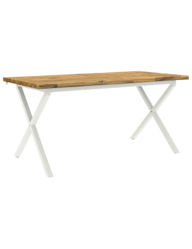 Tavolo da pranzo con bordo vivo 160 x 80 x 75 cm
