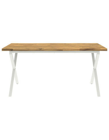Tavolo da pranzo con bordo vivo 160 x 80 x 75 cm