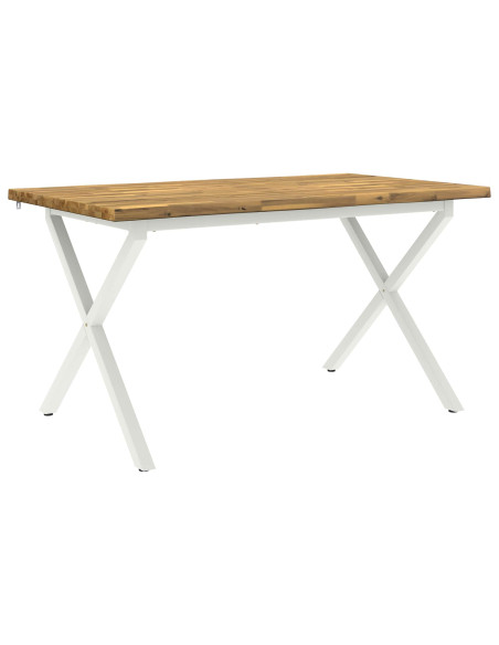 Tavolo da pranzo con bordo vivo 140 x 70 x 75 cm