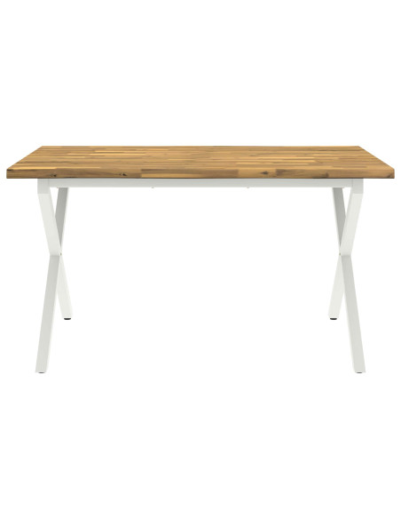 Tavolo da pranzo con bordo vivo 140 x 70 x 75 cm
