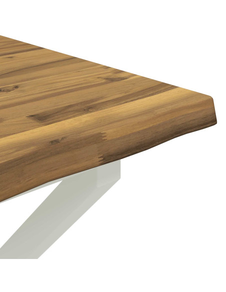 Tavolo da pranzo con bordo vivo 80 x 80 x 75 cm