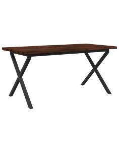 Tavolo da pranzo con bordo vivo 160 x 80 x 75 cm 2
