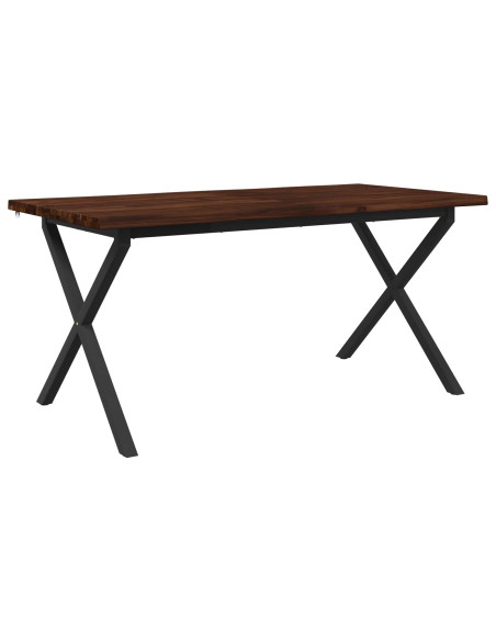 Tavolo da pranzo con bordo vivo 160 x 80 x 75 cm