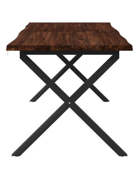 Tavolo da pranzo con bordo vivo 160 x 80 x 75 cm