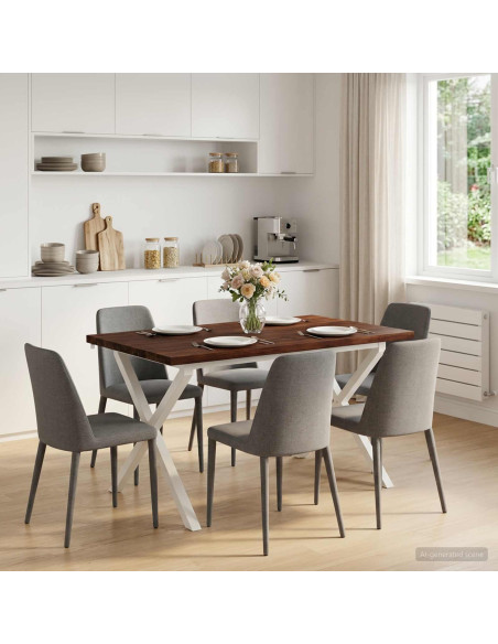 Tavolo da pranzo quadrato 120 x 70 x 75 cm