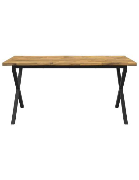 Tavolo da pranzo con bordo vivo 160 x 80 x 75 cm