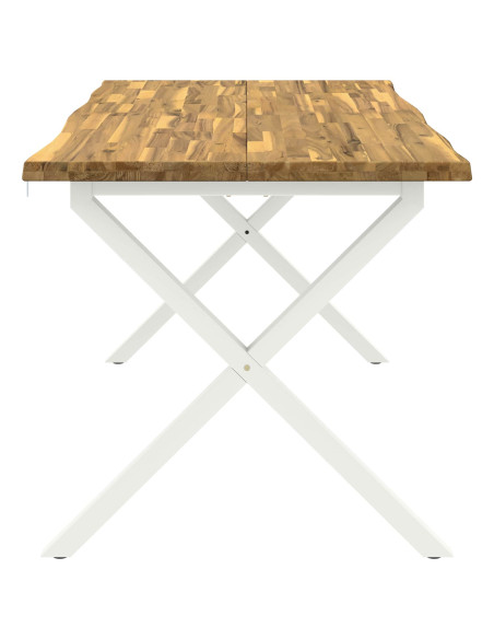 Tavolo da pranzo con bordo vivo 140 x 90 x 75 cm