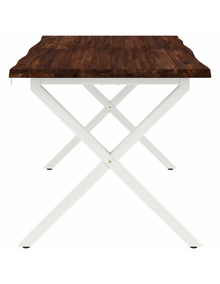 Tavolo da pranzo con bordo vivo 160 x 70 x 75 cm