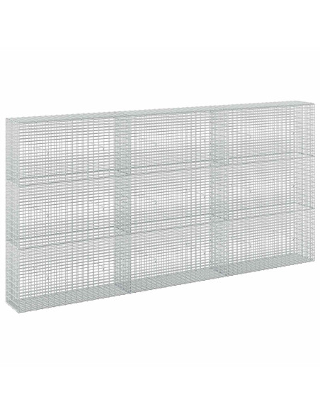 Gabione con Filo da 5 mm e Rete da 5x2,5 cm 300x30x150 cm