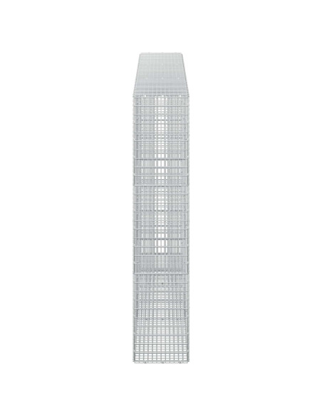 Gabione con Filo da 5 mm e Rete da 5x2,5 cm 300x30x150 cm
