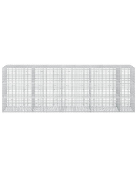 Gabione con Filo da 5 mm e Rete da 5x2,5 cm 450x100x150 cm