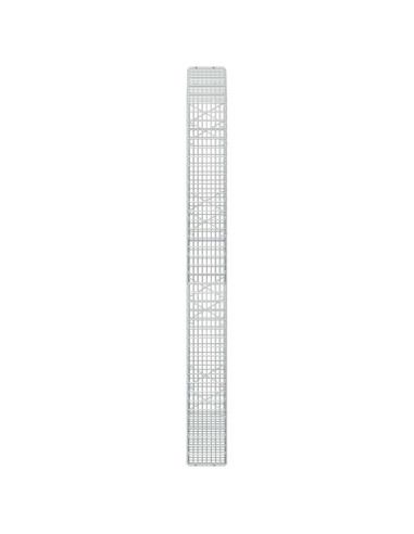 Gabione con Filo da 5 mm e Rete da 5x2,5 cm 100x20x200 cm