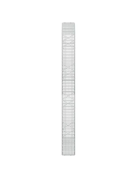 Gabione con Filo da 5 mm e Rete da 5x2,5 cm 100x20x200 cm