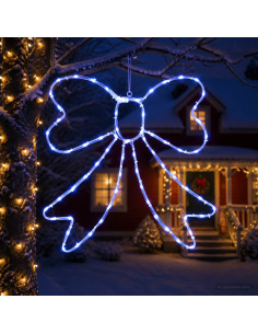 Fiocco di Natale luminoso LED LOVIISA 70 LED Blu 50 x 51 cm
