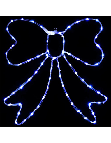 Fiocco di Natale luminoso LED LOVIISA 70 LED Blu 50 x 51 cm