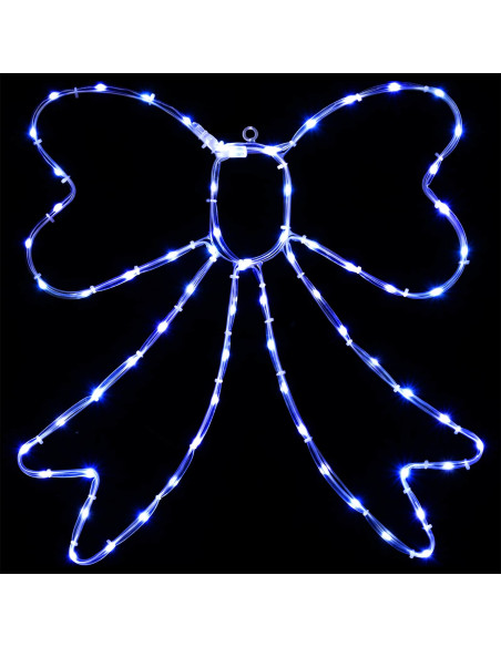 Fiocco di Natale luminoso LED LOVIISA 70 LED Blu 50 x 51 cm