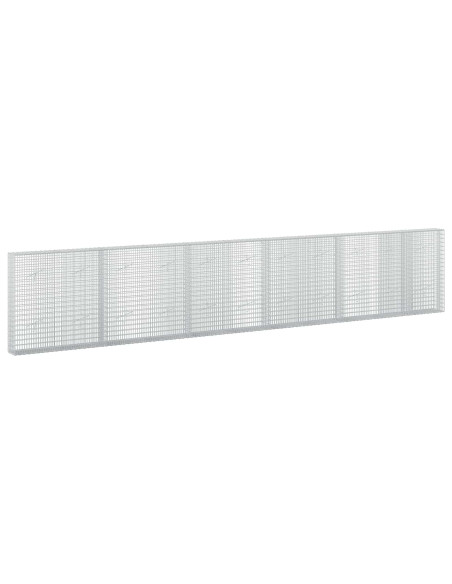 Gabione con Filo da 5 mm e Rete da 5x2,5 cm 550x20x100 cm