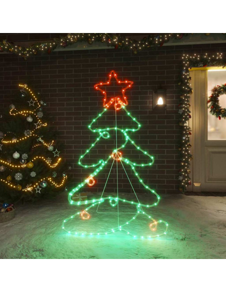 Figura Albero di Natale con 144 LED 88x56 cm
