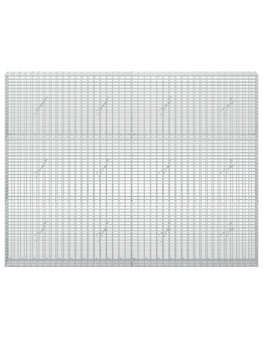 Gabione con Filo da 5 mm e Rete da 5x2,5 cm 200x20x150 cm