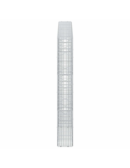 Gabione con Filo da 5 mm e Rete da 5x2,5 cm 200x20x150 cm
