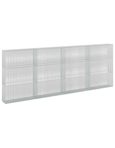 Gabione con Filo da 5 mm e Rete da 5x2,5 cm 400x30x150 cm
