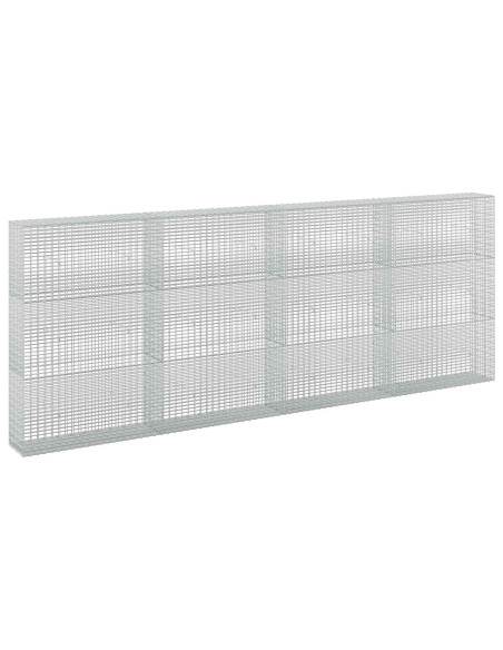 Gabione con Filo da 5 mm e Rete da 5x2,5 cm 400x30x150 cm