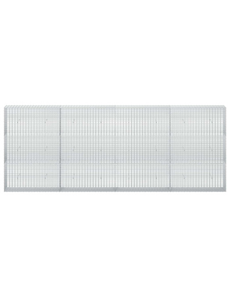 Gabione con Filo da 5 mm e Rete da 5x2,5 cm 400x30x150 cm