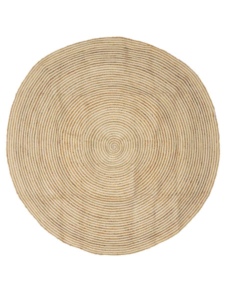 Tappeto da Area Bianco Ø 180 cm Juta
