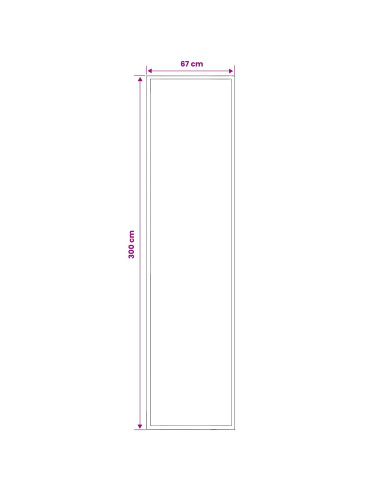 Tappeto Runner FLORNES Tessuto Motivo Grigio 67 x 300 cm PP