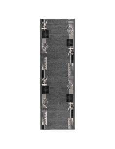Tappeto Runner FLORNES Tessuto Grigio Foglie 80 x 450 cm PP 2