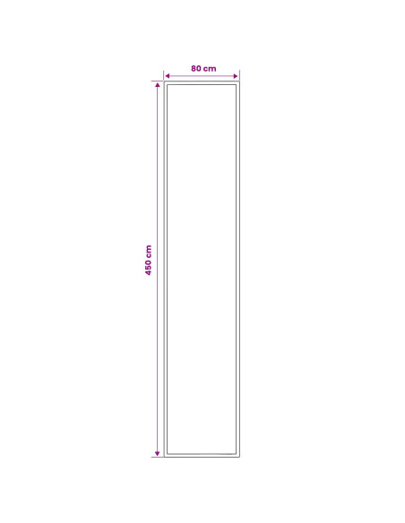 Tappeto Runner FLORNES Tessuto Grigio Foglie 80 x 450 cm PP