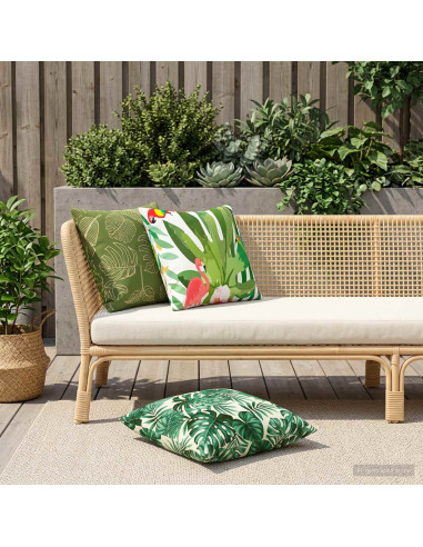Cuscino 2 pz HEERLEN Design a foglia 60 x 60 cm Poliestere