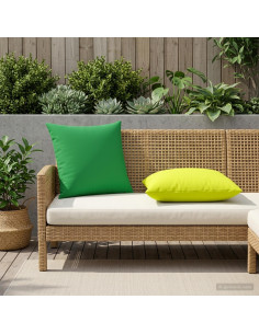 Cuscino 2 pz HEERLEN Verde brillante. 60 x 60 cm Poliestere