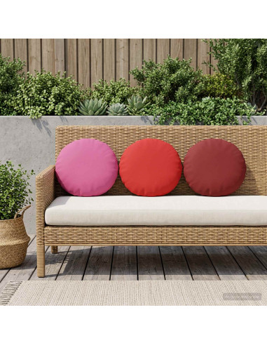 Cuscino 2 pz HEERLEN Rosso Vino Ø 30 cm Poliestere