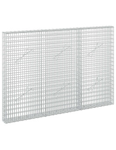 Gabione con Filo da 5 mm e Rete da 5x2,5 cm 150x10x100 cm 2