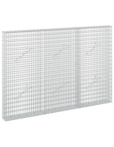 Gabione con Filo da 5 mm e Rete da 5x2,5 cm 150x10x100 cm