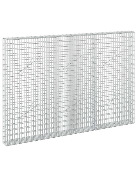 Gabione con Filo da 5 mm e Rete da 5x2,5 cm 150x10x100 cm