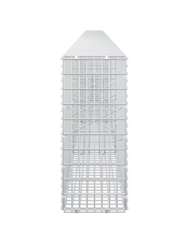 Gabione con Filo da 5 mm e Rete da 5x2,5 cm 600x20x50 cm