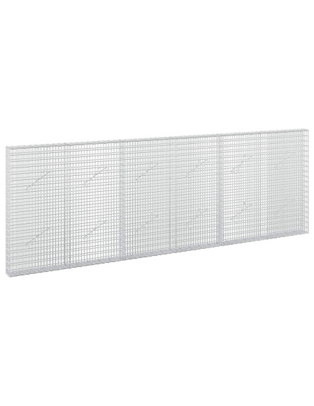Gabione con Filo da 5 mm e Rete da 5x2,5 cm 300x10x100 cm