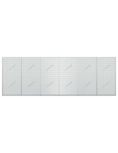Gabione con Filo da 5 mm e Rete da 5x2,5 cm 300x10x100 cm