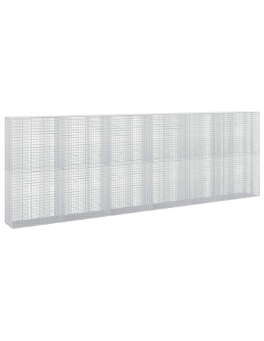 Gabione con Filo da 5 mm e Rete da 5x2,5 cm 600x50x200 cm