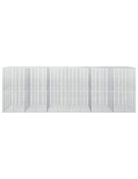 Gabione con Filo da 5 mm e Rete da 5x2,5 cm 600x50x200 cm