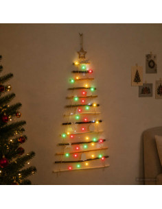 Albero di Natale appeso 120 cm 50 LED Multicolore