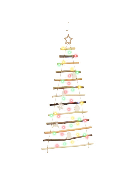 Albero di Natale appeso 120 cm 50 LED Multicolore