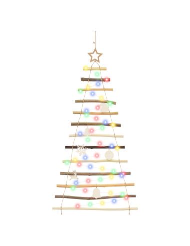 Albero di Natale appeso 120 cm 50 LED Multicolore