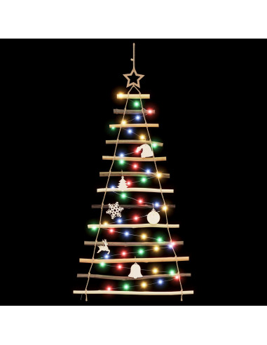 Albero di Natale appeso 120 cm 50 LED Multicolore